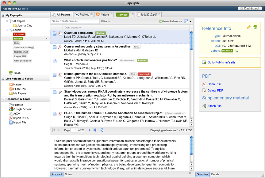 Paperpile screenshot paperpile screenshot